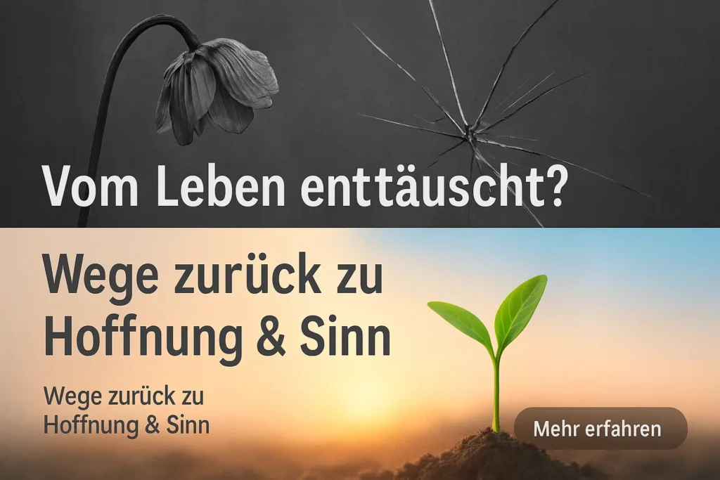 Vom Leben enttäuscht und desillusioniert: Wege zurück! Vom Leben enttäuscht und desillusioniert