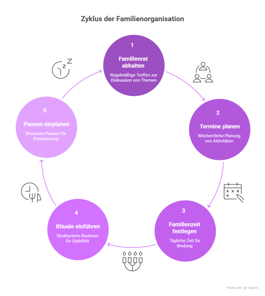 7 Wege, wie Sie Ihr Familienleben meistern und mehr Harmonie finden Den Familienalltag effizient organisieren