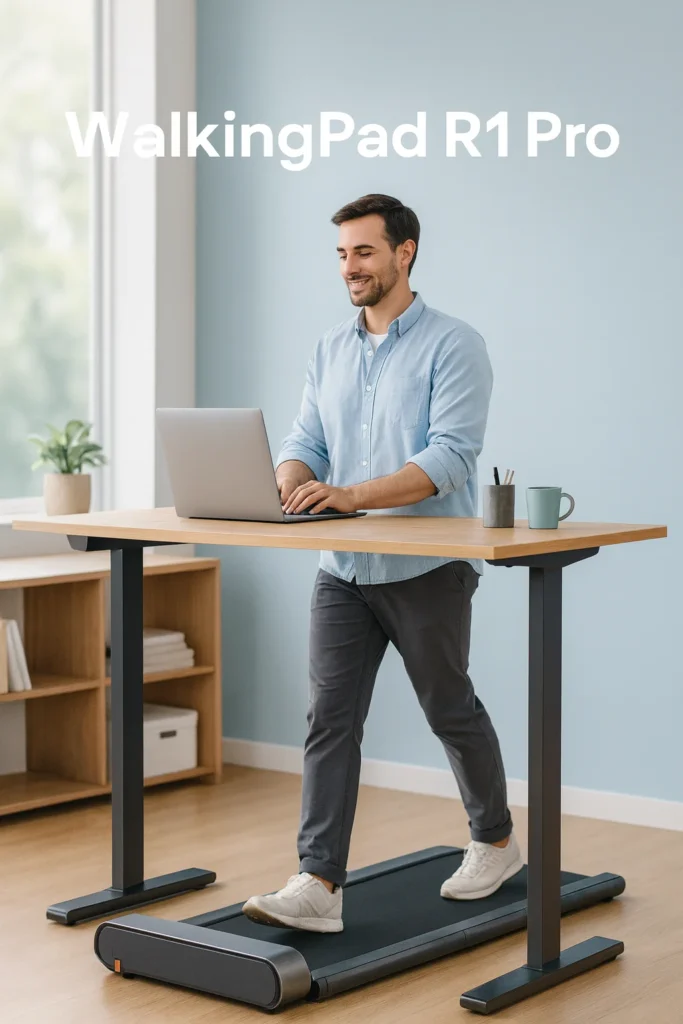 5 Wege, wie das WalkingPad R1 Pro dein Homeoffice verändert WalkingPad R1 Pro im Homeoffice unter dem Schreibtisch