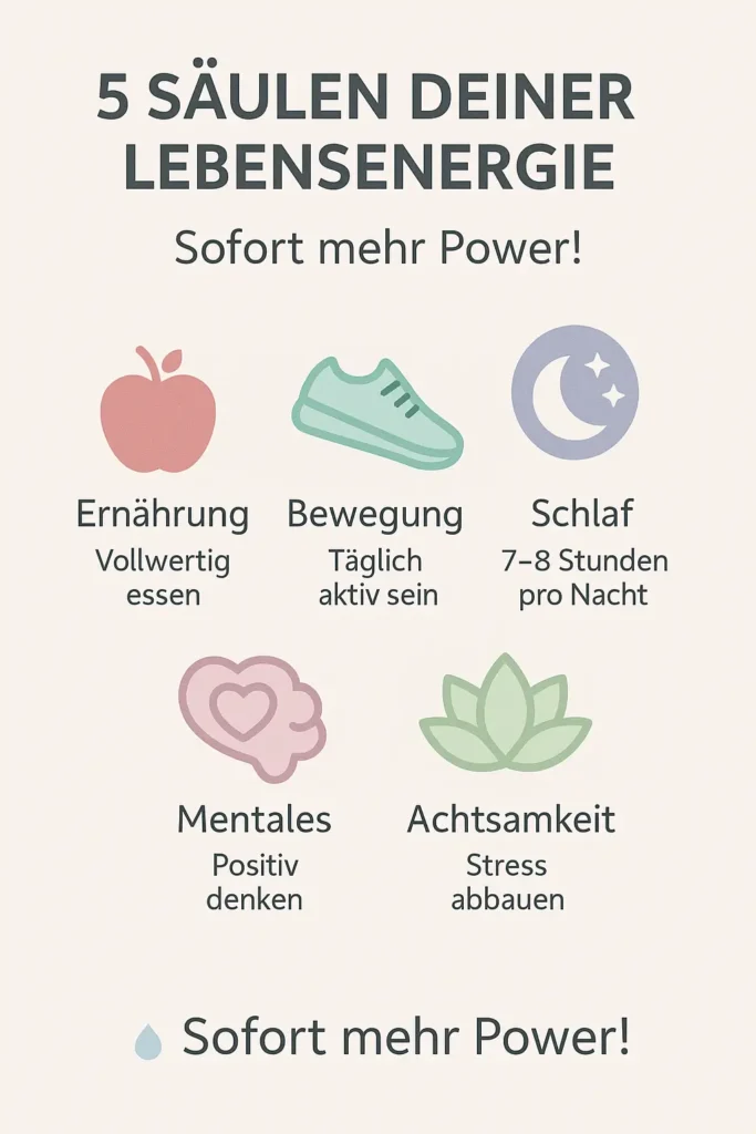 Lebensenergie steigern: Akku leer? SO lädst du ihn auf! 5 Säulen deiner Lebensenergie