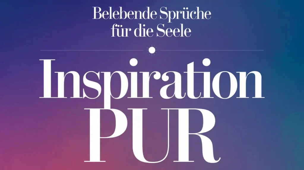 Belebende Sprüche für die Seele