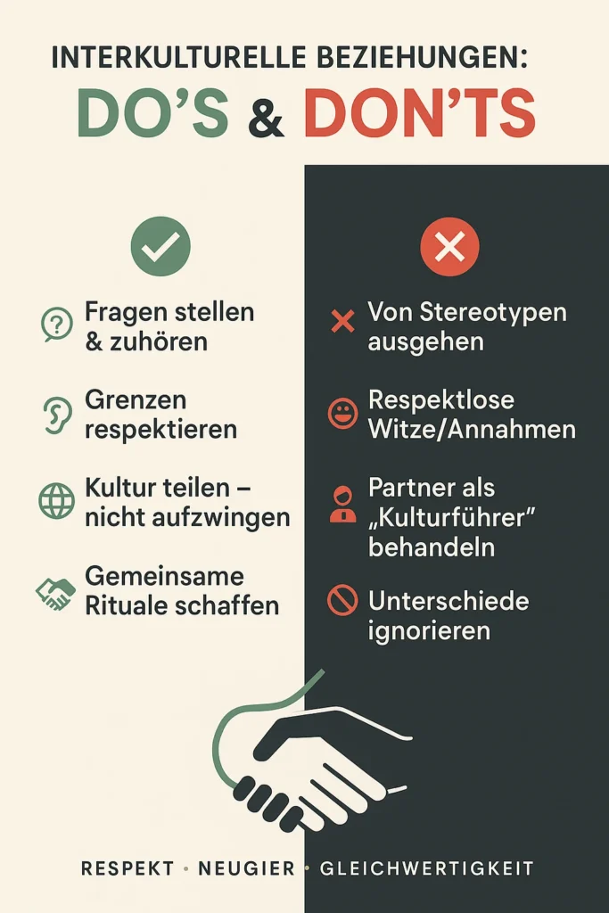 Interkulturelle Beziehungen: Liebe über Grenzen hinweg meistern Interkulturelle Beziehungen Dos und Donts