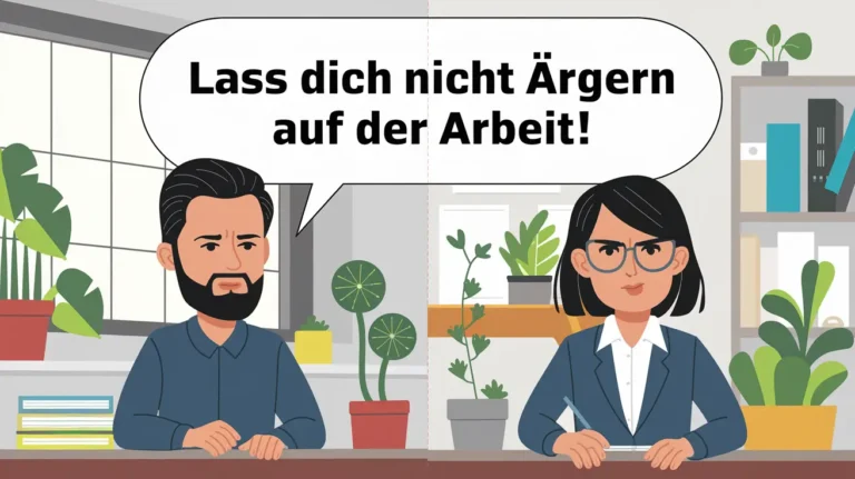 Lass dich nicht ärgern auf der Arbeit