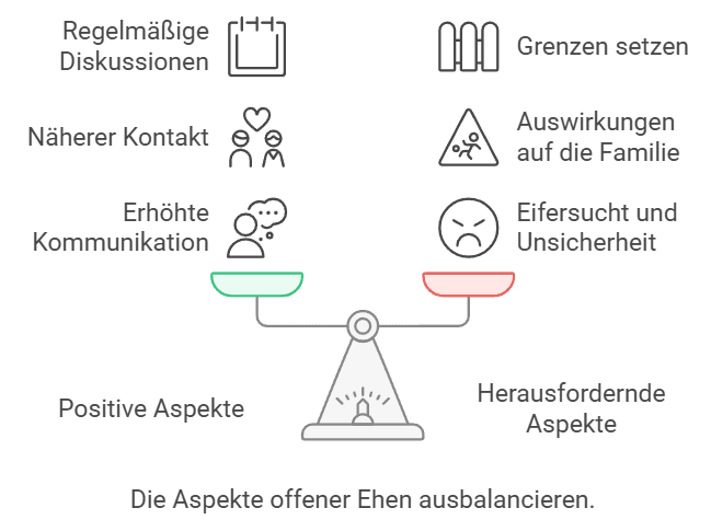 Die Aspekte offener Ehen ausbalancieren.