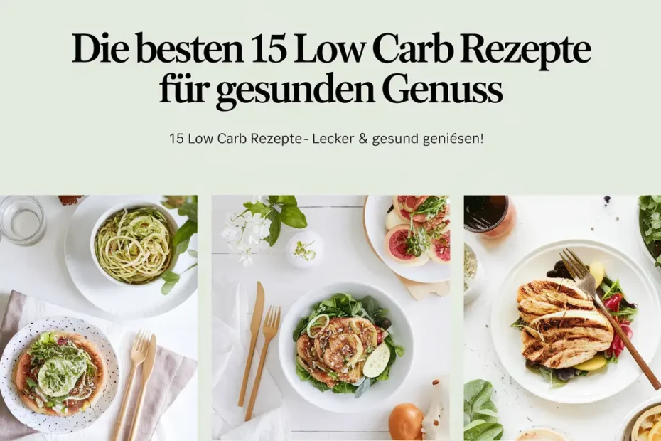 Die besten 15 Low Carb Rezepte für gesunden Genuss