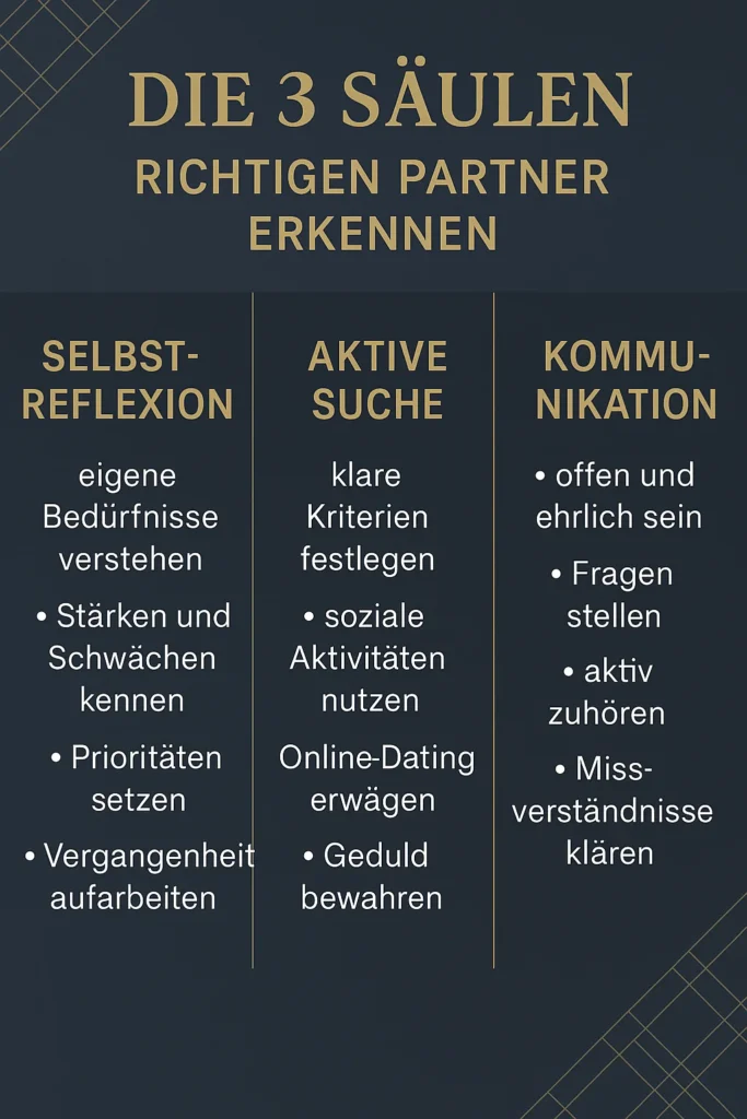 Richtigen Partner erkennen: Was wirklich zählt Die 3 Säulen: Richtigen Partner erkennen