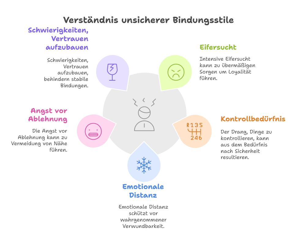 Merkmale eines unsicheren Bindungsstils