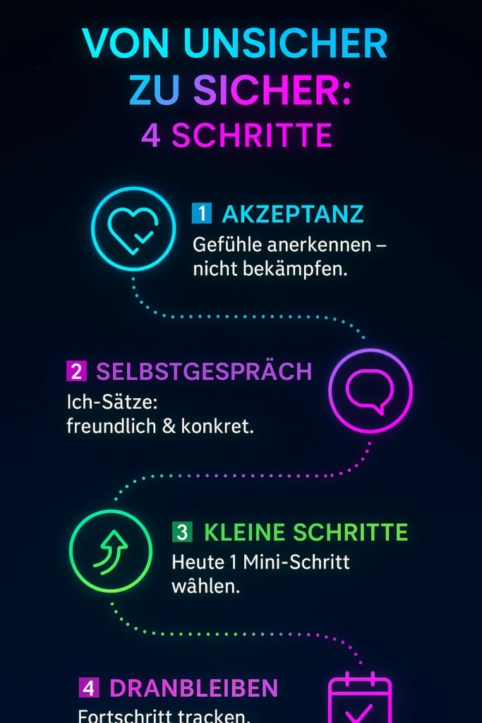 Warum du dich oft unsicher fühlst: Ursachen & einfache Lösungen Von Unsicher zu Sicher: 4 Schritte