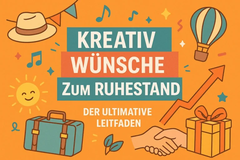 Kreative Wünsche zum Ruhestand