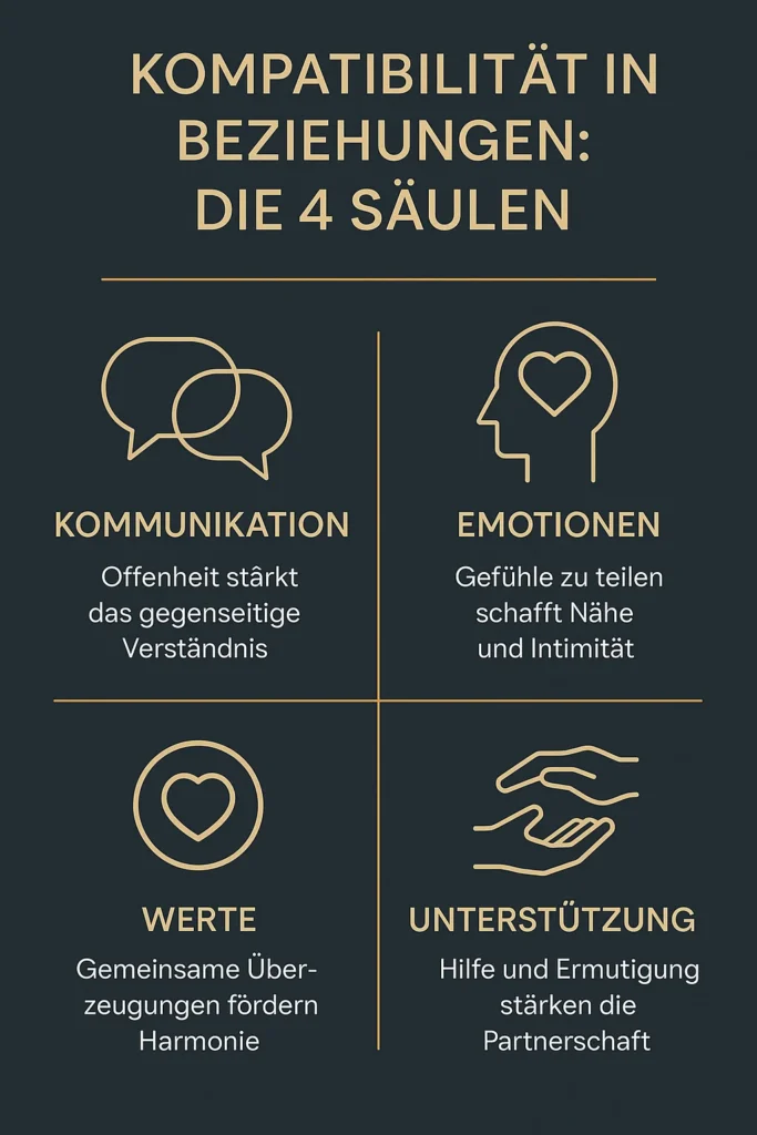 Kompatibilität in Beziehungen: Dein Weg zum Glück? Kompatibilität in Beziehungen: Die 4 Säulen