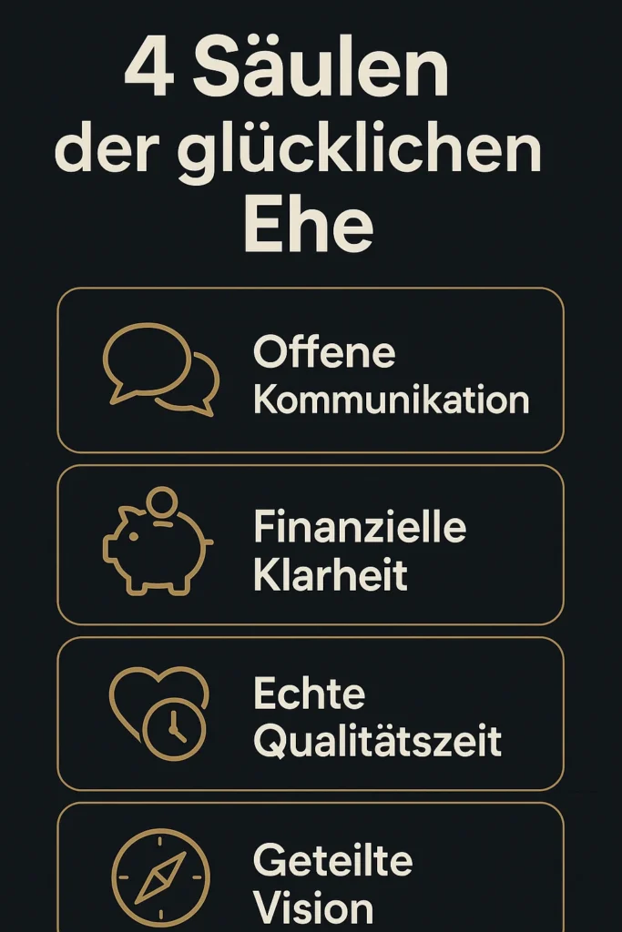 7 Regeln für eine glückliche Ehe, die wirklich funktioniert 4 Säulen der glücklichen Ehe
