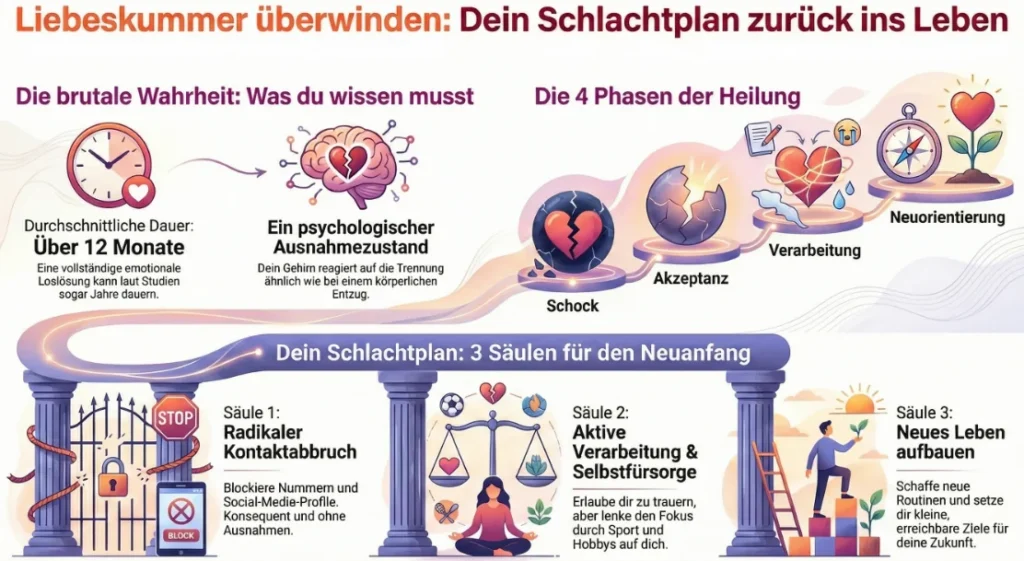 Liebeskummer überwinden: Dein Schlachtplan