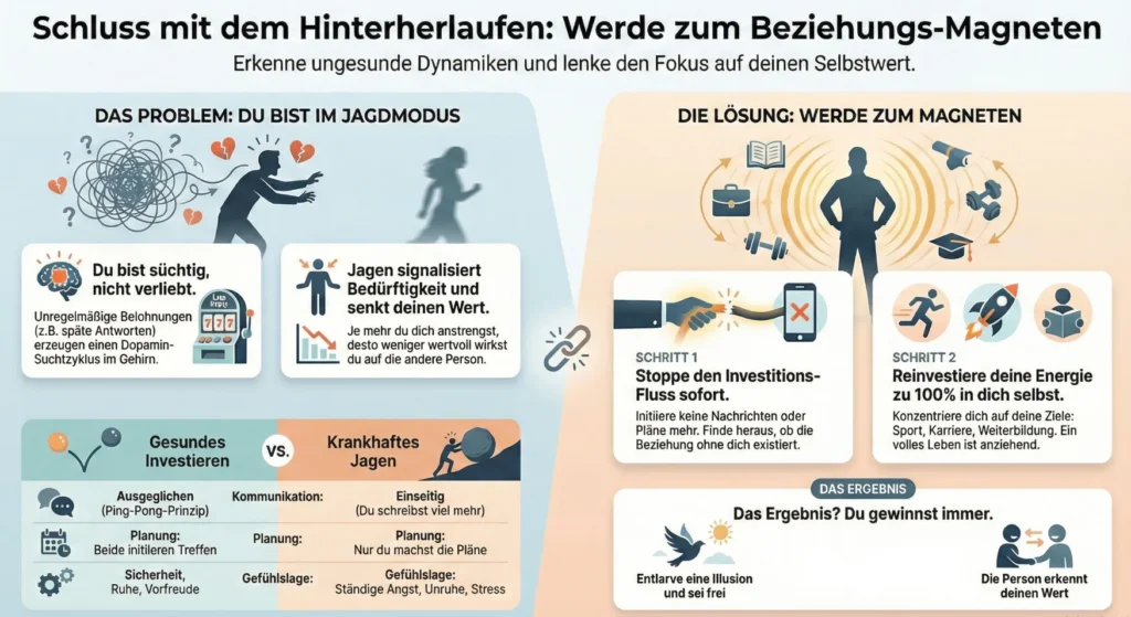 Beziehungs-Magnet: Schluss mit Hinterherlaufen.