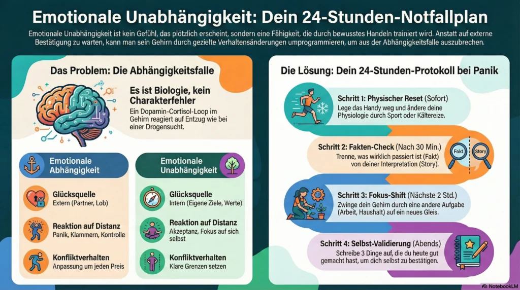 Emotionale Unabhängigkeit 24-Stunden-Notfallplan
