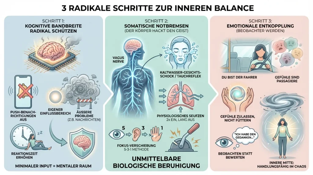 Drei Schritte zur inneren Mitte