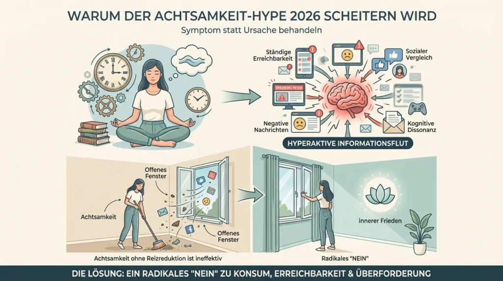 Warum der Achtsamkeits-Hype 2026 bei dir scheitert

