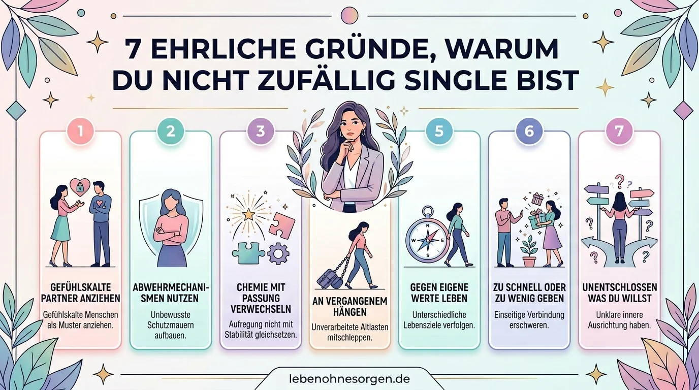 7 ehrliche Gründe, warum du nicht zufällig Single bist