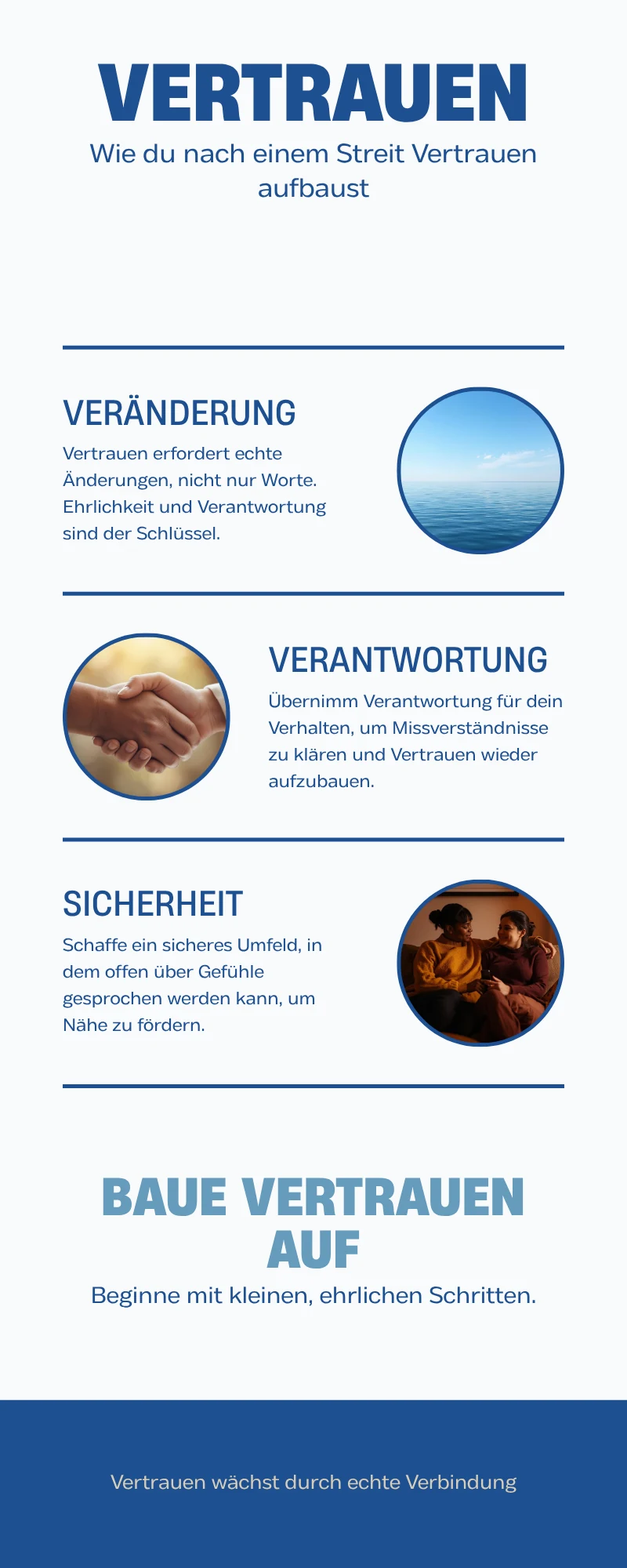 Infografik: Wie du nach einem Streit Vertrauen aufbaust