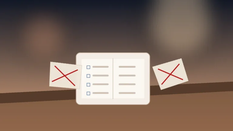 Rueckschlaege und Misserfolge verarbeiten: Journal, Markierungen und ruhiger Neustart auf einem Schreibtisch