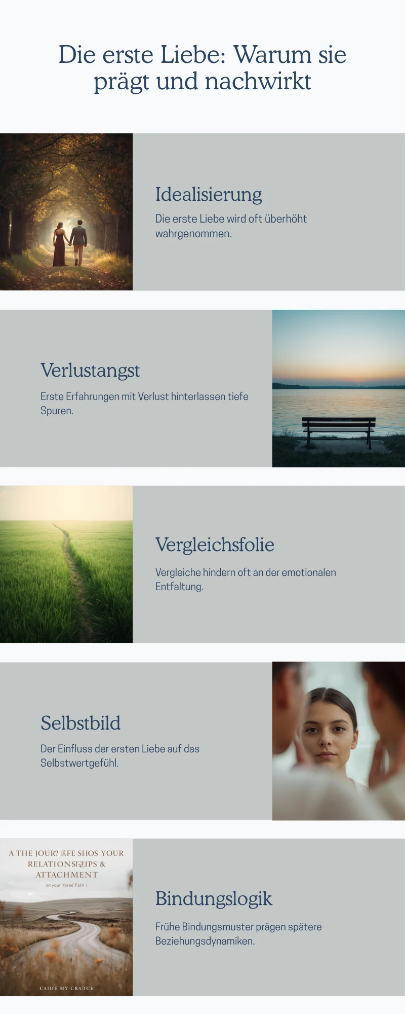 Infografik zur ersten Liebe und ihren Nachwirkungen