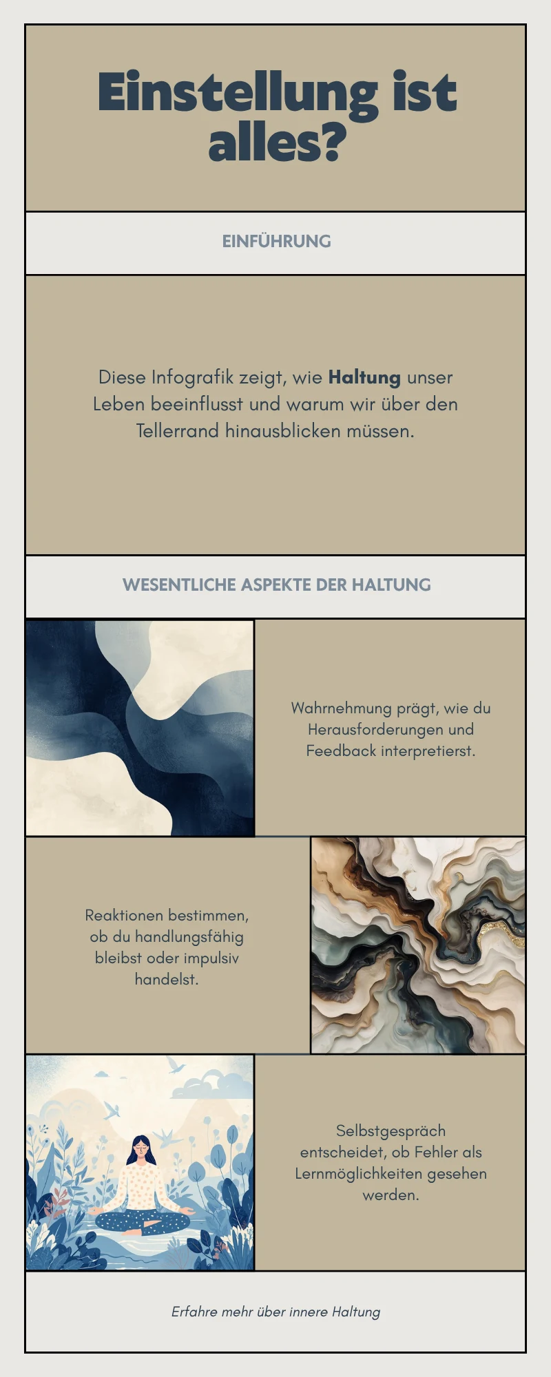 Infografik zu Haltung, Realismus und innerer Stabilitaet