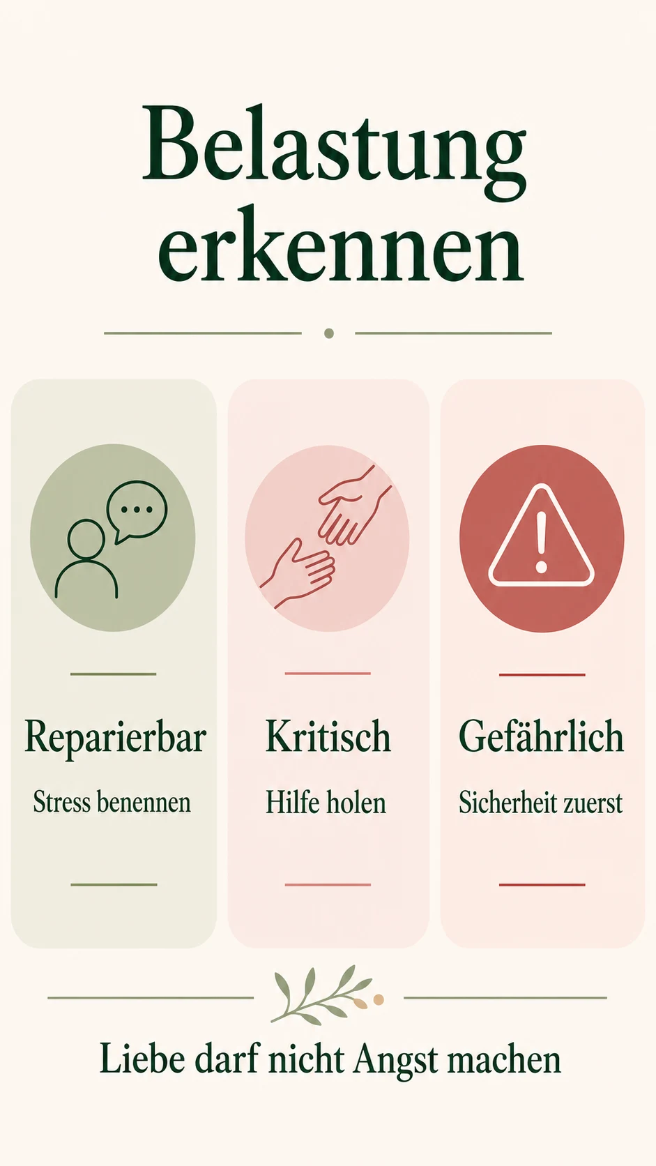 Wenn Liebe zur Last wird: Zeichen, Ursachen und nächste Schritte Belastung erkennen als Sicherheitsmatrix