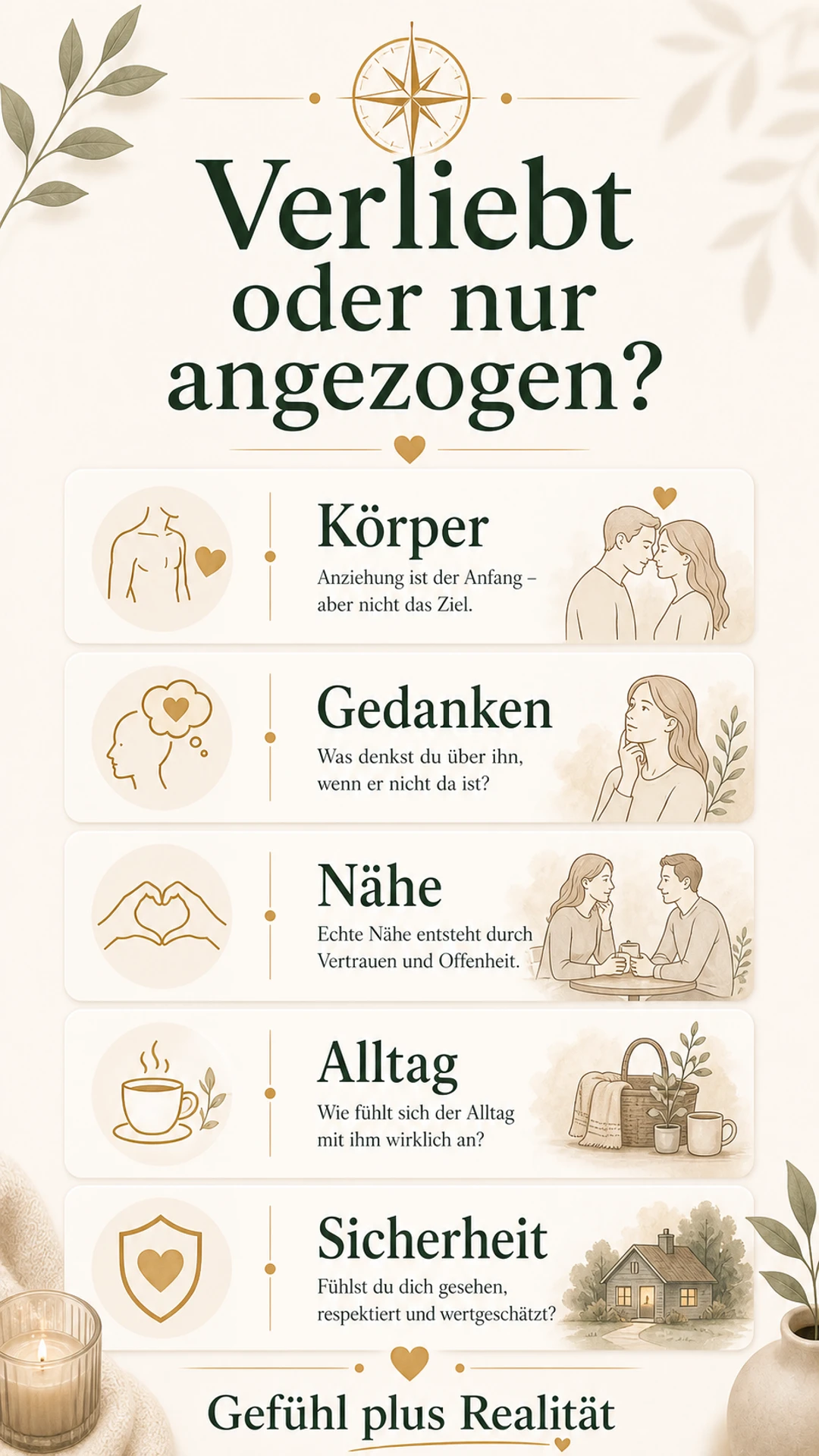 Verliebt oder nur angezogen als Gefühls-Kompass
