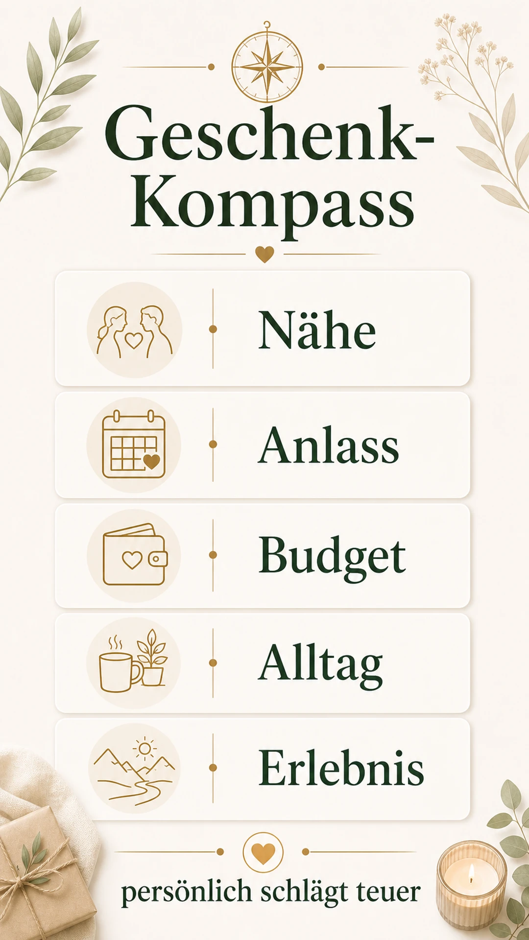 Geschenk-Kompass für Freundschaftsgeschenke