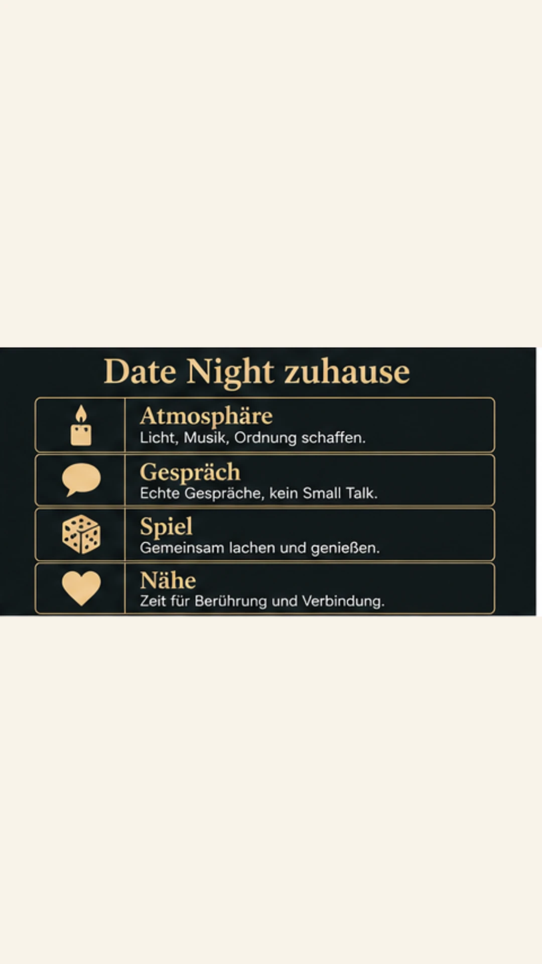 Date Night zuhause mit Atmosphäre, Gespräch, Spiel und Nähe