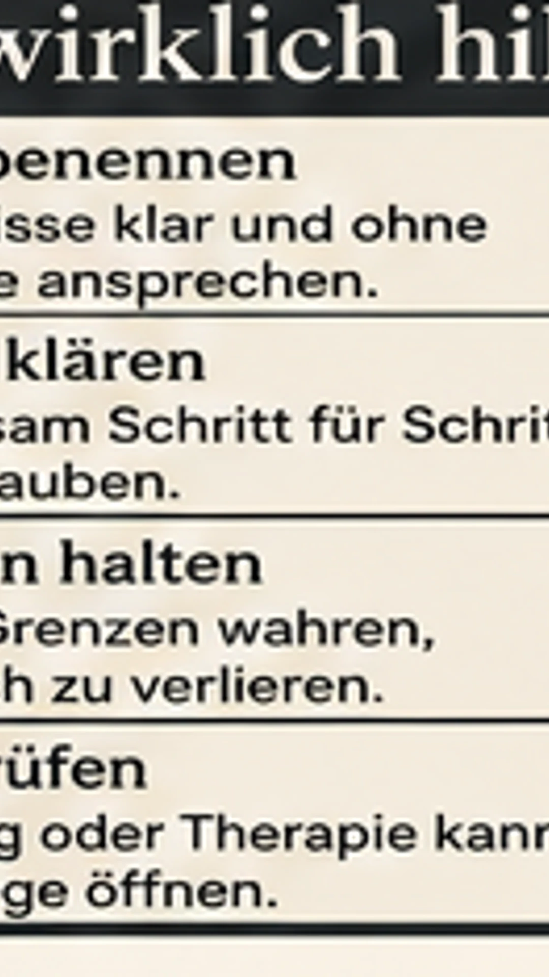 Was wirklich hilft bei Rückzug, Tempo, Grenzen und Hilfe