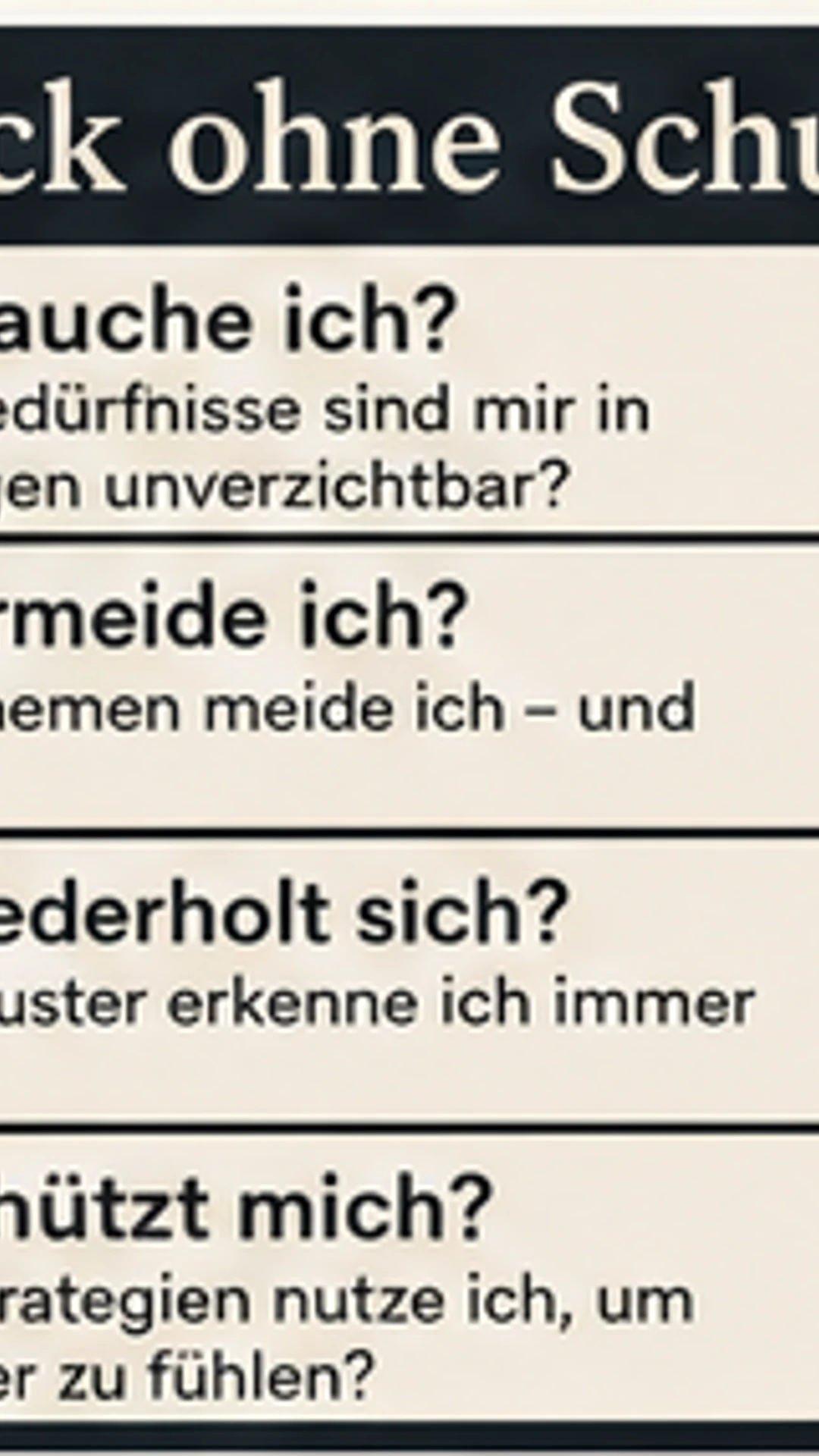 Selbstcheck ohne Schublade für Beziehungsmuster