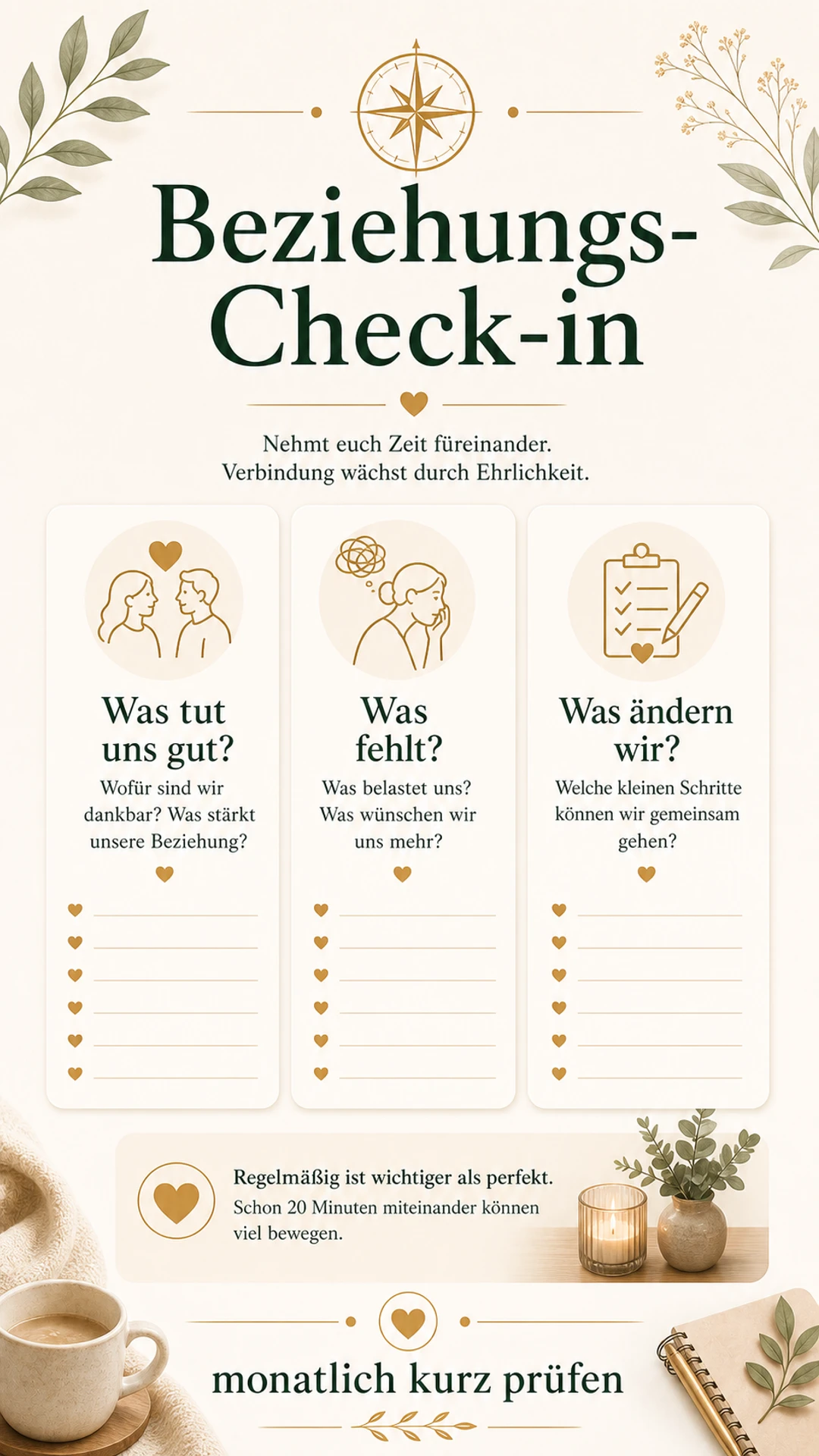 Beziehungs-Check-in für lange Beziehungen