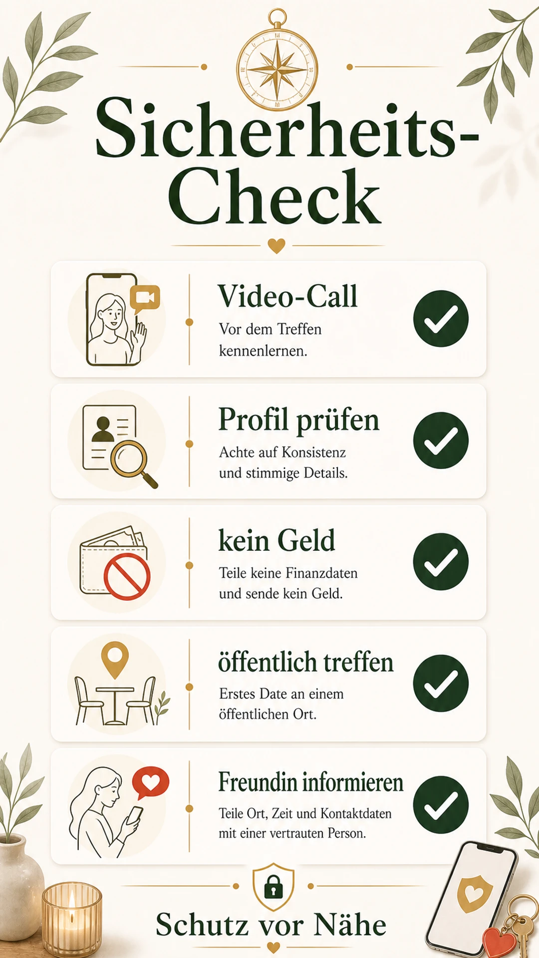 Catfishing vermeiden: Warnsignale, Checks und sichere nächste Schritte Sicherheits-Check vor dem Treffen