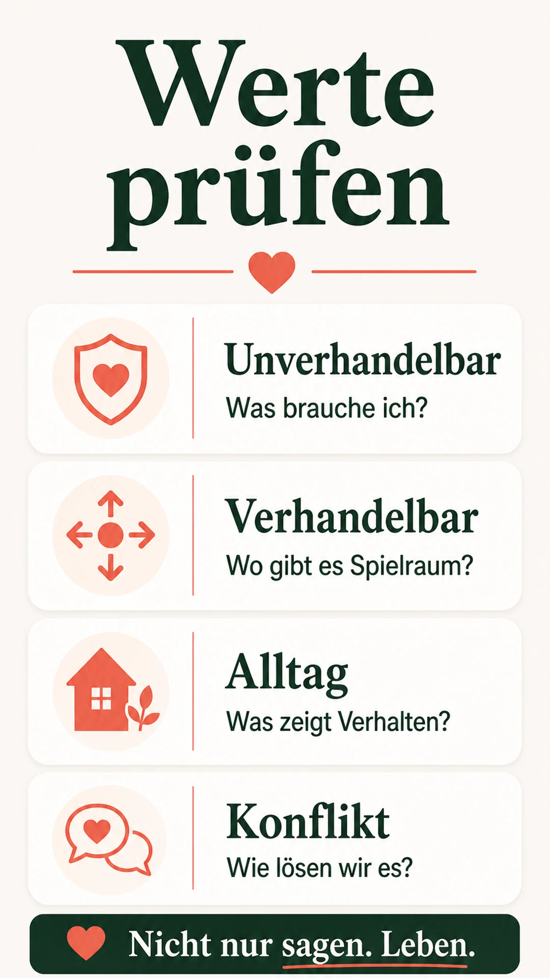 Gemeinsame Werte in der Partnerschaft: warum sie wichtiger sind als perfekte Harmonie Gemeinsame Werte prüfen: unverhandelbar, verhandelbar und Alltag