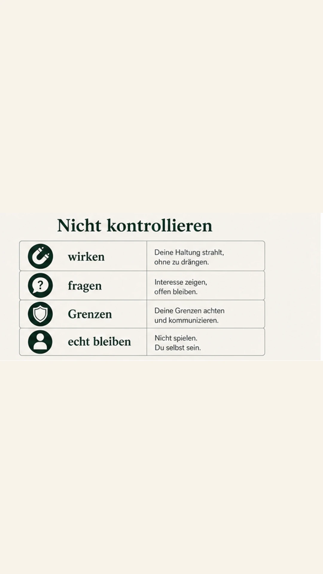 Anziehungskraft ist kein Zufall: Ausstrahlung stärken ohne Spielchen Nicht kontrollieren: wirken, fragen, Grenzen achten und echt bleiben