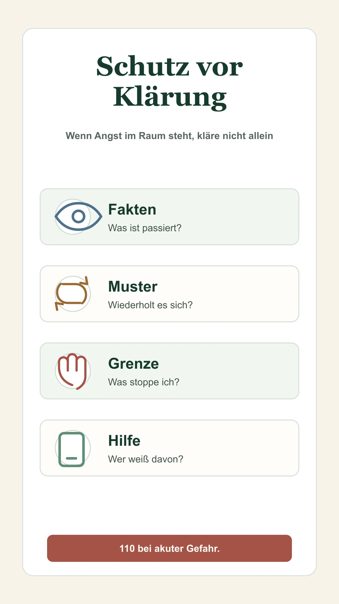 Schutz vor Klärung: Fakten, Muster, Grenze und Hilfe