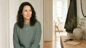 Mara hält in einer alltäglichen Entscheidungssituation inne
