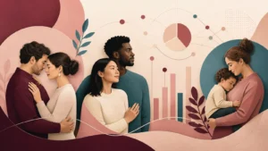 Beziehungen in Deutschland 2026: 5 Grafiken & Daten Illustration zu Beziehungen und amtlichen Statistiken in Deutschland