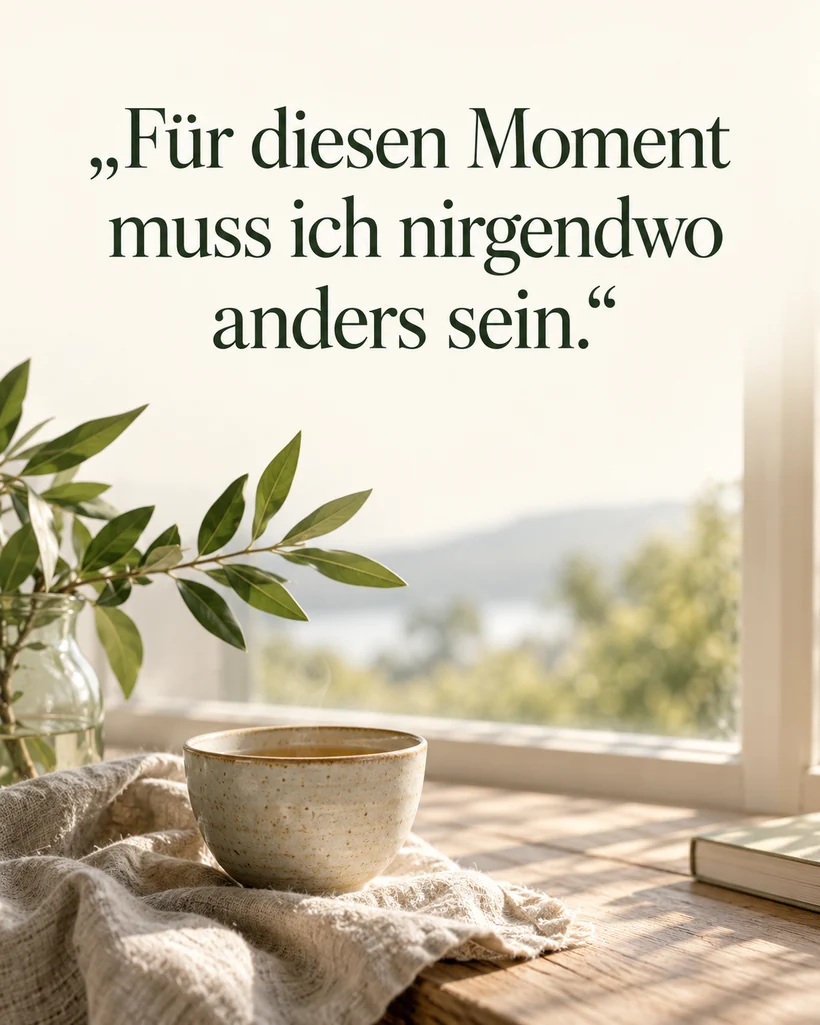 Achtsamkeit Sprüche und Zitate: kurz & bewusst: Für diesen Moment muss ich nirgendwo anders sein.