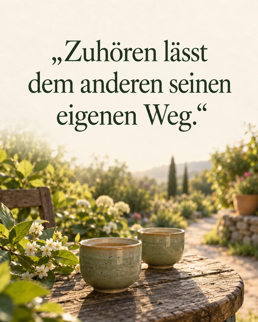 Indianische Weisheiten: Zitate mit Herkunft Eigene Sprüche über Respekt und Miteinander: Zuhören lässt dem anderen seinen eigenen Weg.