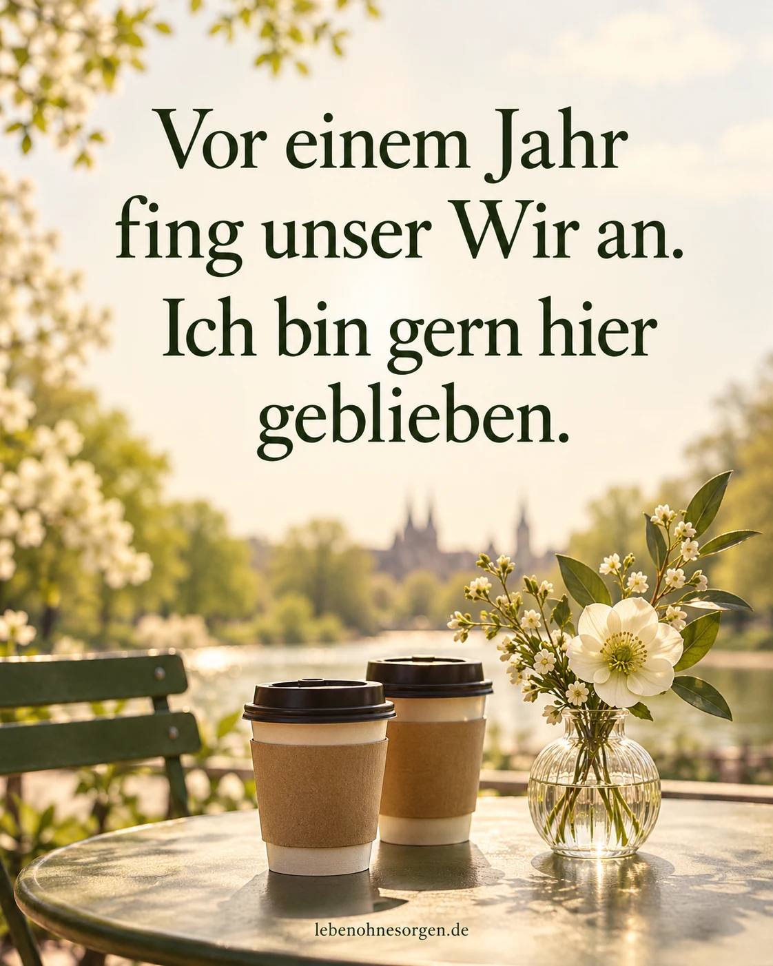Zum ersten Jahrestag: Vor einem Jahr fing unser Wir an. Ich bin gern hier geblieben.