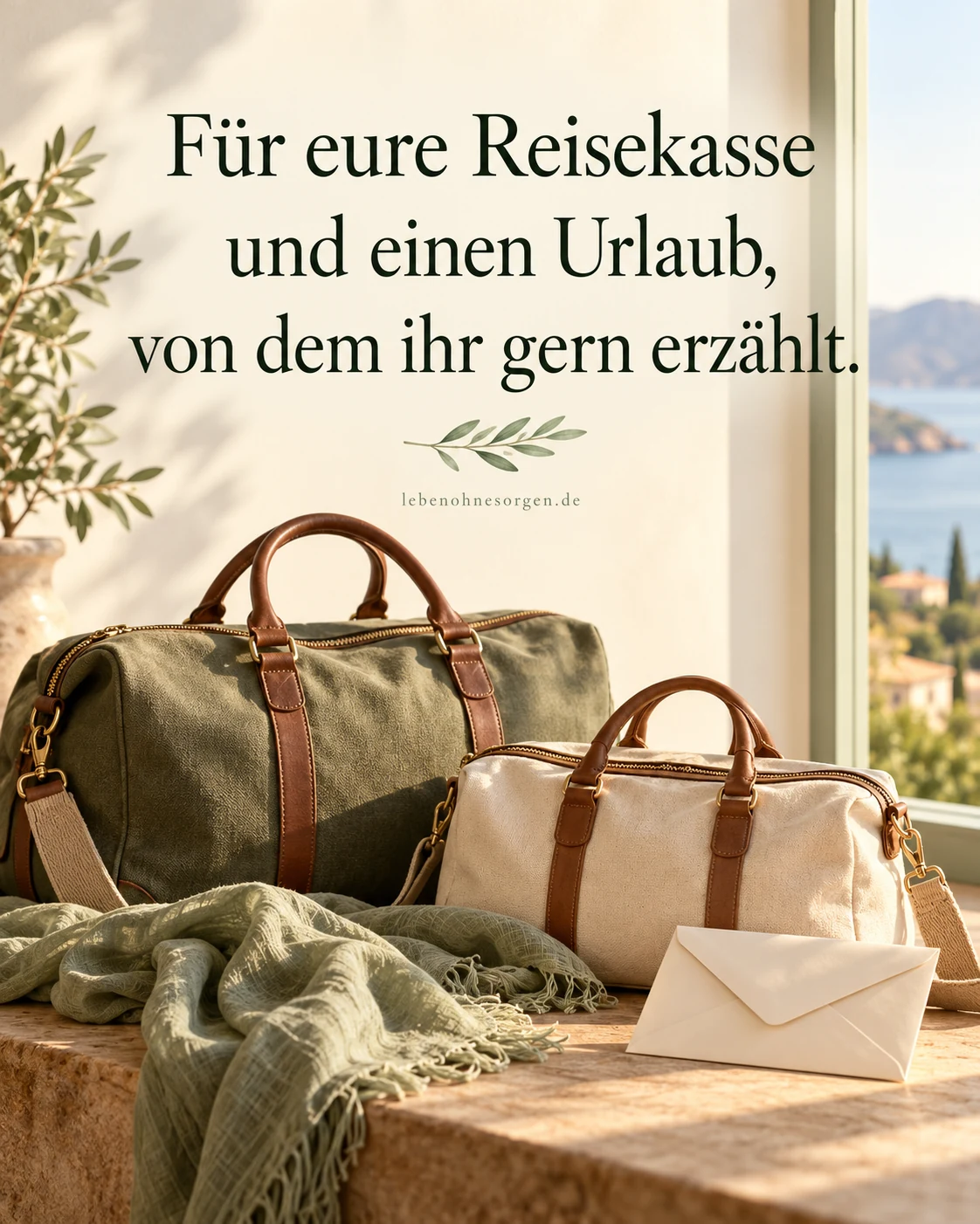 Für die Hochzeitsreise und gemeinsame Wünsche: Für eure Reisekasse und einen Urlaub, von dem ihr gern erzählt.