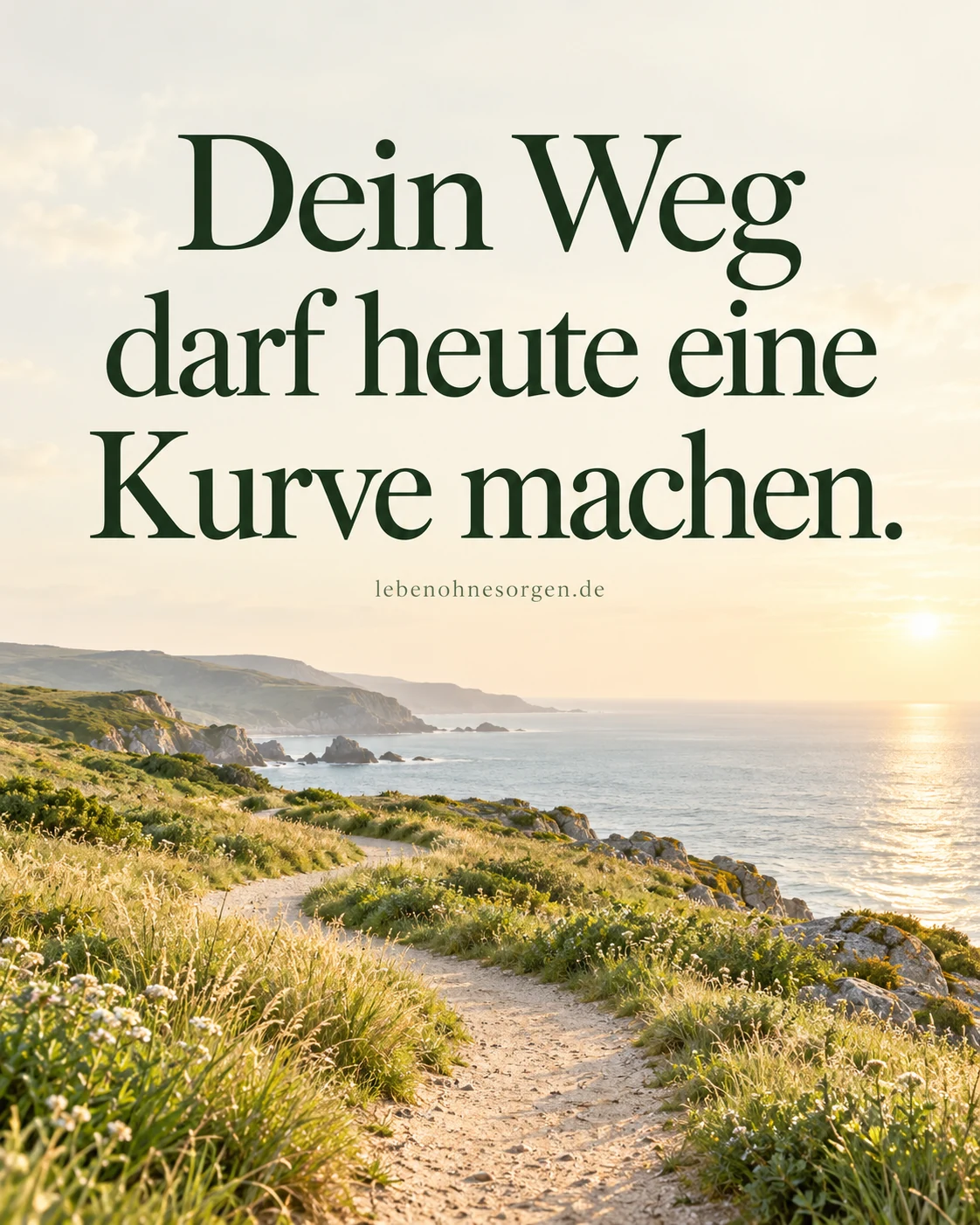 Sprüche über den Weg des Lebens Kurze Sprüche über den Weg des Lebens: Dein Weg darf heute eine Kurve machen.